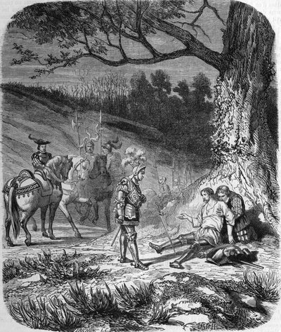 El Duque de Borbón y Bayard muriendo de Unknown artist
