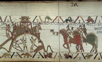 El Duque de Bretaña entrega al Duque de Normandía las llaves de la ciudad al final de una lanza. de Unknown artist