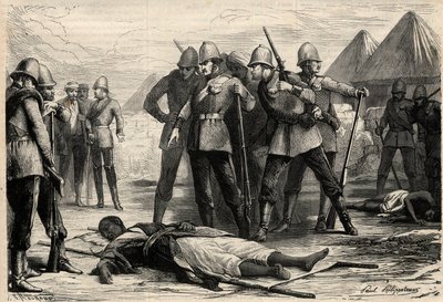 El Emperador (negus) de Etiopía Teodoro II (Tewodros) murió el 13 de abril de 1868 después de la captura de Magdala por los ingleses, donde el negus se había refugiado. Grabado en “L