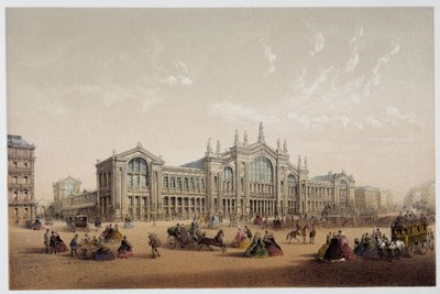La Gare du Nord (litografía, siglo XIX) de Unknown artist
