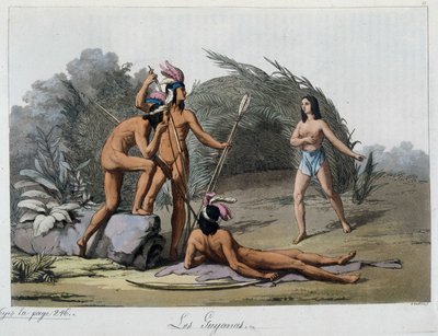 Los Guijanas, indios de Paraguay. En "El traje antiguo y moderno" de Unknown artist