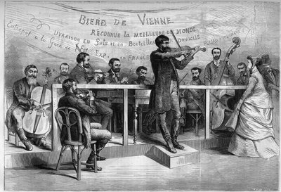 Los gitanos, una orquesta de músicos húngaros en la Exposición Universal de 1867 de Unknown artist