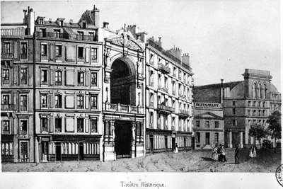 El Teatro Histórico en el siglo XIX - grabado, Carnavalet. de Unknown artist