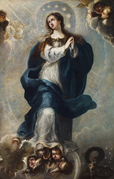 La Inmaculada Concepción - Anónimo - Mediados del siglo XVII. - Óleo sobre lienzo - 165x106,5 - Museo Carmen Thyssen, Málaga de Unknown artist