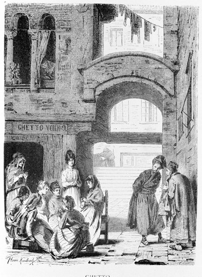 El gueto judío de Venecia en el siglo XIX de Unknown artist