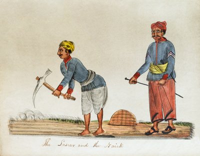 El Lascar y el Naick, India de Unknown artist