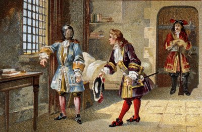 El Hombre de la Máscara de Hierro, un prisionero interno del estado desde 1679 hasta 1703 en el fuerte de la isla Sainte Marguerite de Unknown artist