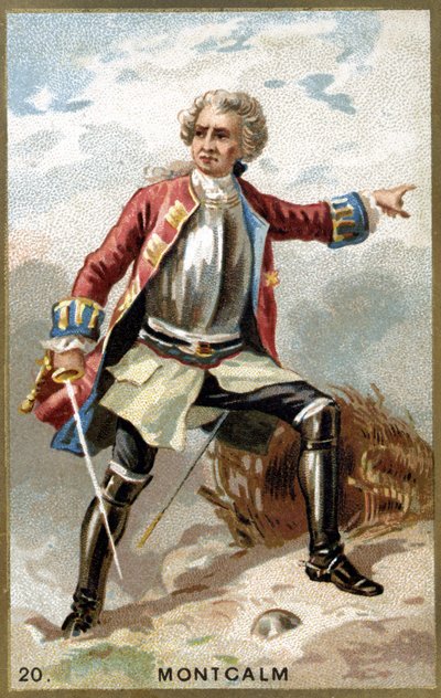 El Marqués de Montcalm de Saint-Véran (1712 - 1759), general francés. Cromolitografía del siglo XIX de Unknown artist