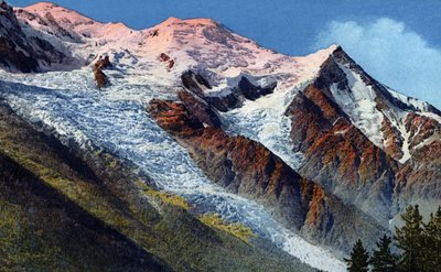 La cadena del Mont Blanc desde Le Brevent, Chamonix de Unknown Artist