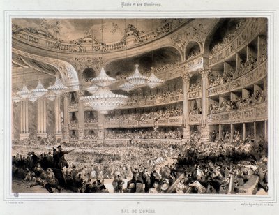 El Baile de la Ópera en París. Grabado del siglo XIX Colección Privada de Unknown artist