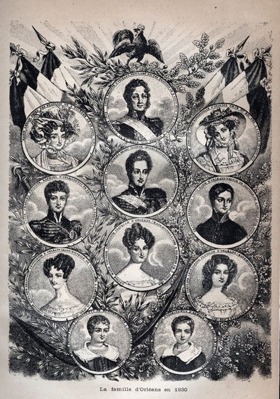 La familia Orleans en 1830 - Luis Felipe de Unknown artist