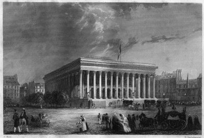 La Bolsa de París a mediados del siglo XIX de Unknown artist