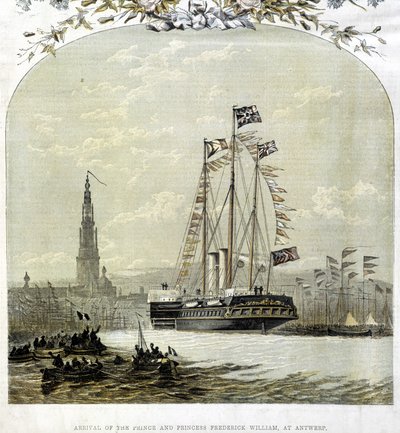 El puerto de Amberes en 1858 de Unknown artist