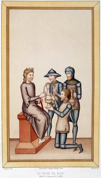 La Reina de Saba - en “Artes suntuarias, Historia del Traje y Mobiliario” de Unknown artist