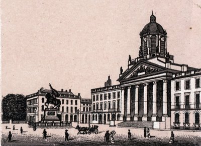 La Plaza Real en Bruselas, Bélgica en "El mundo ilustra 168 vistas" Sin fecha (finales del siglo XIX) de Unknown artist
