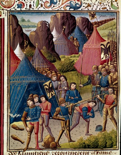 Los samnitas van a los romanos (miniatura de 
