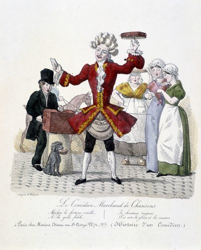 El comerciante de canciones comediante, c. 1820 de Unknown artist