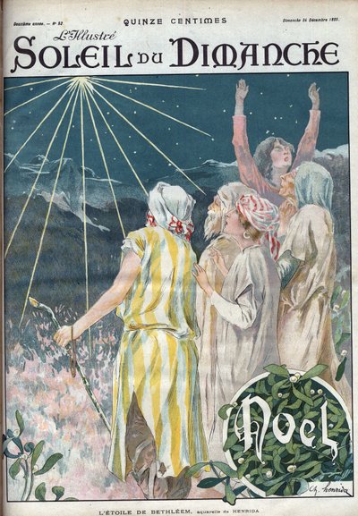La estrella de Belén. Grabado en 
