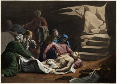 La tumba de Cristo. Grabado anónimo de mediados del siglo XIX de Unknown artist