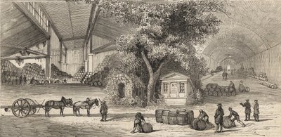 El almacén de vinos en París en 1861 de Unknown artist