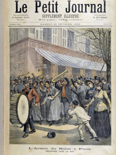 El ejército de salvación en París (desorden en la calle) - en “Le Petit Journal” del 20/02/1892 de Unknown artist