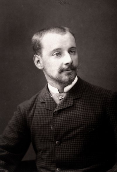 El artista Albert Maignan fotografiado con motivo del Salón de París de 1881 de Unknown
