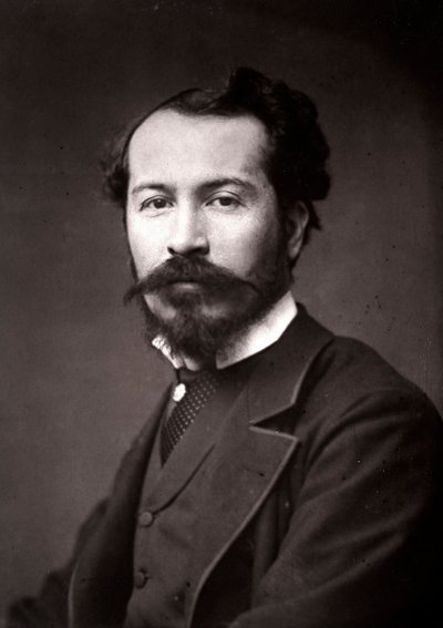 El artista Edmond-Louis Dupain retratado con motivo del Salón de París en 1883 de Unknown