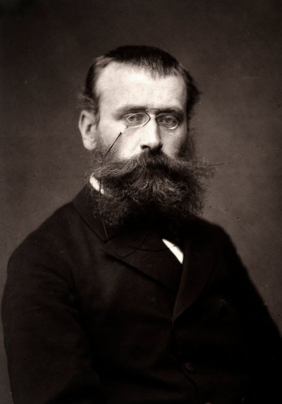 El artista Georges Laugée fotografiado con motivo del Salón de París de 1881 de Unknown