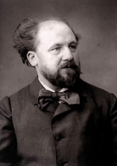 El artista Jean-Joseph Weerts retratado con motivo del Salón de París en 1883 de Unknown