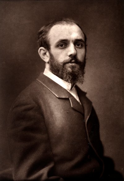 El artista Norbert Goeneutte fotografiado con motivo del Salón de París de 1881 de Unknown