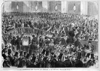 El canasto de los agentes de cambio en la Bolsa de París en 1867 de Unknown artist