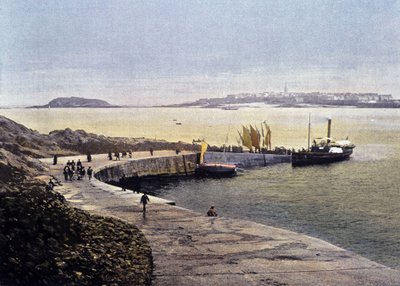 La bahía de Saint-Malo desde Dinard - en "Francia. Recuerdos de Viajes en Acuarelas", s.d. siglo XIX de Unknown artist