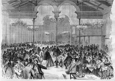 Las cervecerías de Berlín: la cervecería de Tivoli - Grabado en "Le Journal Illustré" de Unknown artist