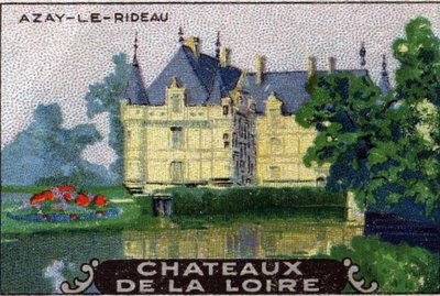 Los castillos del Loira: el castillo de Azay-le-Rideau, principios del siglo XX (cromo) de Unknown Artist