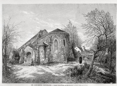 La iglesia de San Pedro de Montmartre - en “El Mundo Ilustrado” del 05/04/1873 de Unknown artist