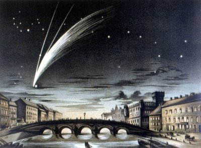 El cometa Donati visible el 5 de octubre de Unknown artist