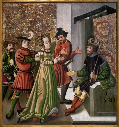 La conversación (disputatio) entre Santa Catalina y los filósofos. Cita de Santa Catalina. Pintura anónima de Unknown artist
