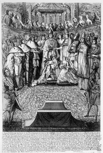 La coronación de Jorge II (1683-1760) Rey de Gran Bretaña e Irlanda, 2 de octubre de Unknown artist