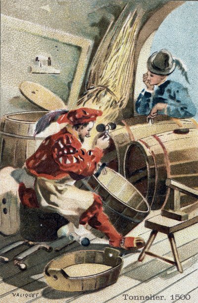 El oficio de tonelero en 1500. de Unknown artist