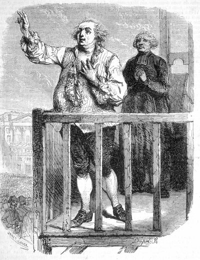 La muerte de Luis XVI. Grabado del siglo XIX de Unknown artist