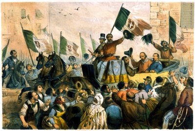 La entrada de Giuseppe Garibaldi a Nápoles el 7 de octubre de Unknown artist