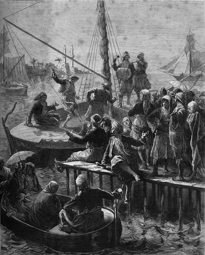 La fiesta de Venus en Larnaka en la isla de Chipre en 1878. de Unknown artist