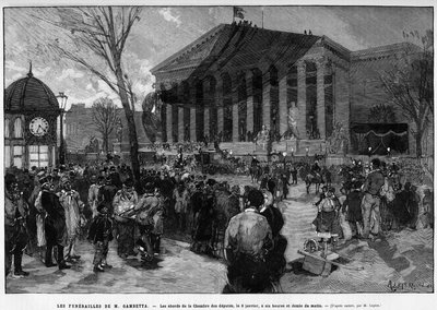 El funeral de Léon Gambetta: Las inmediaciones de la Casa de los Diputados, 6 de enero de Unknown artist