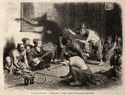 El juego del zorro, se practica acompañado de cantos y golpes de manos, tipo de juego de morir, donde cada jugador debe imitar una figura con sus manos, el perdedor es condenado a beber una copa de alcohol, a veces cuando el juego es demasiado monótono, se de Unknown artist