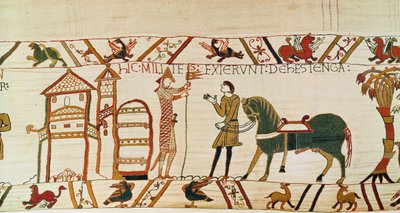 La puerta de Hastings se abre para que los normandos marchen contra Harold, Tapiz de Bayeux de Unknown artist