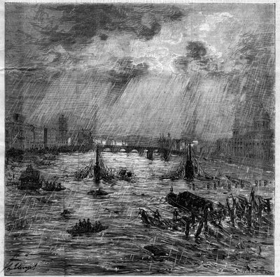 La gran inundación de Toulouse el 23 de junio. de Unknown artist