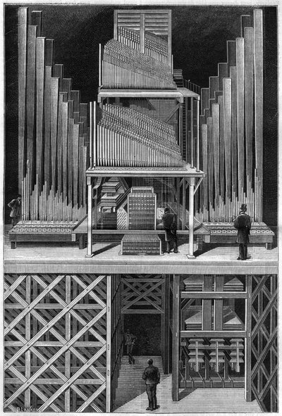 El gran órgano del Crystal Palace en Londres de Unknown artist