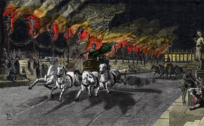 La antorcha humana de Nerón (37-68) en el circo. de Unknown artist