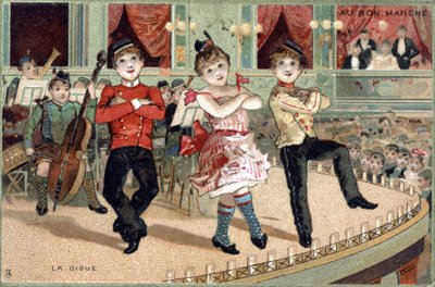 El temblor: danza folclórica. Cromo de finales del siglo XIX. de Unknown artist