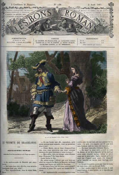 La última entrevista de Marie Mancini (1639-1715) con Luis XIV (1638-1715) antes de su partida de la corte a Brouage el 22 de junio de 1659, el exilio organizado por el Cardenal Mazarin para mantenerlo alejado del rey - Ilustración tomada de “Viscount of B de Unknown artist